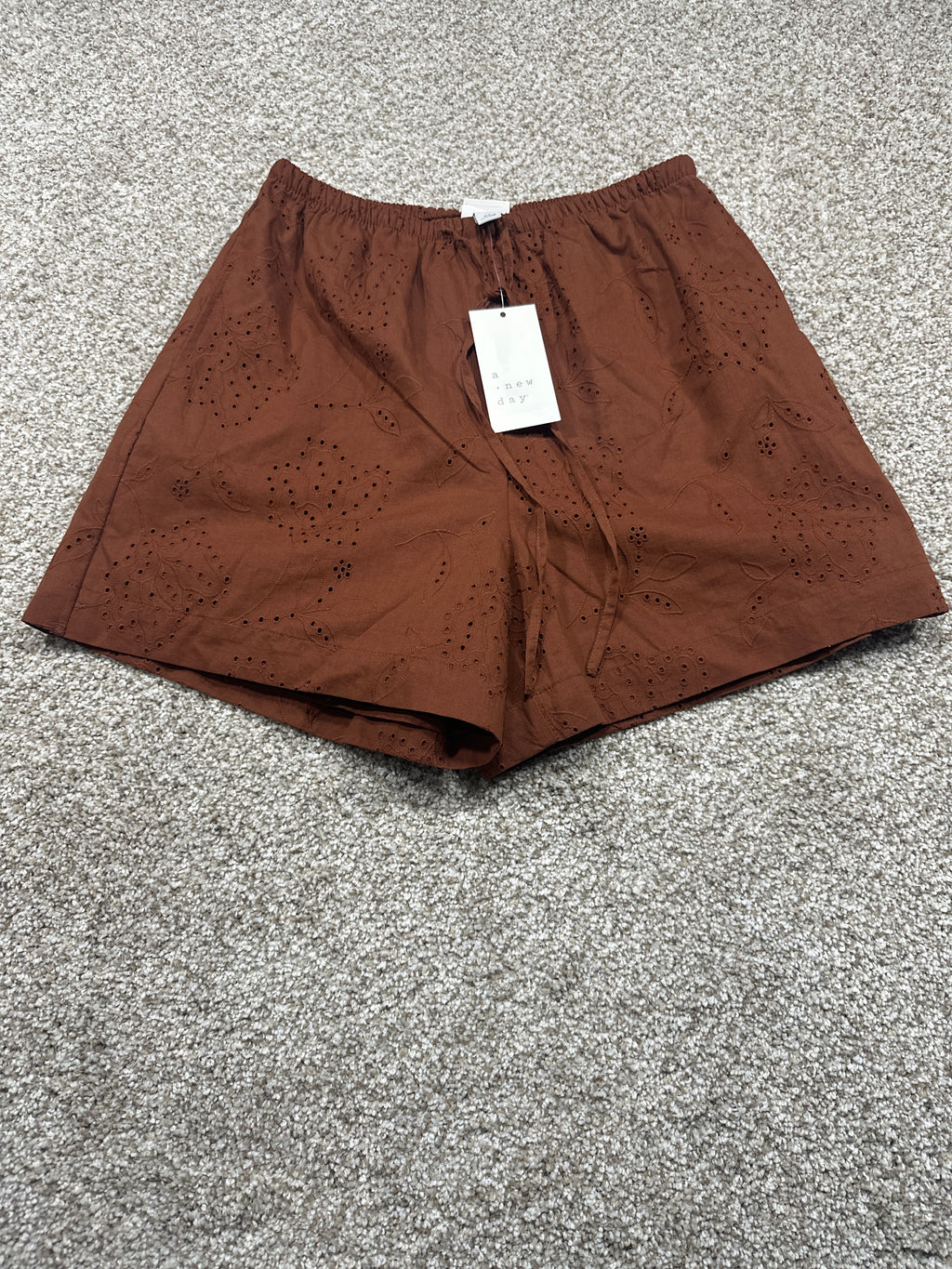 A New Day brown eyelet shorts view 1