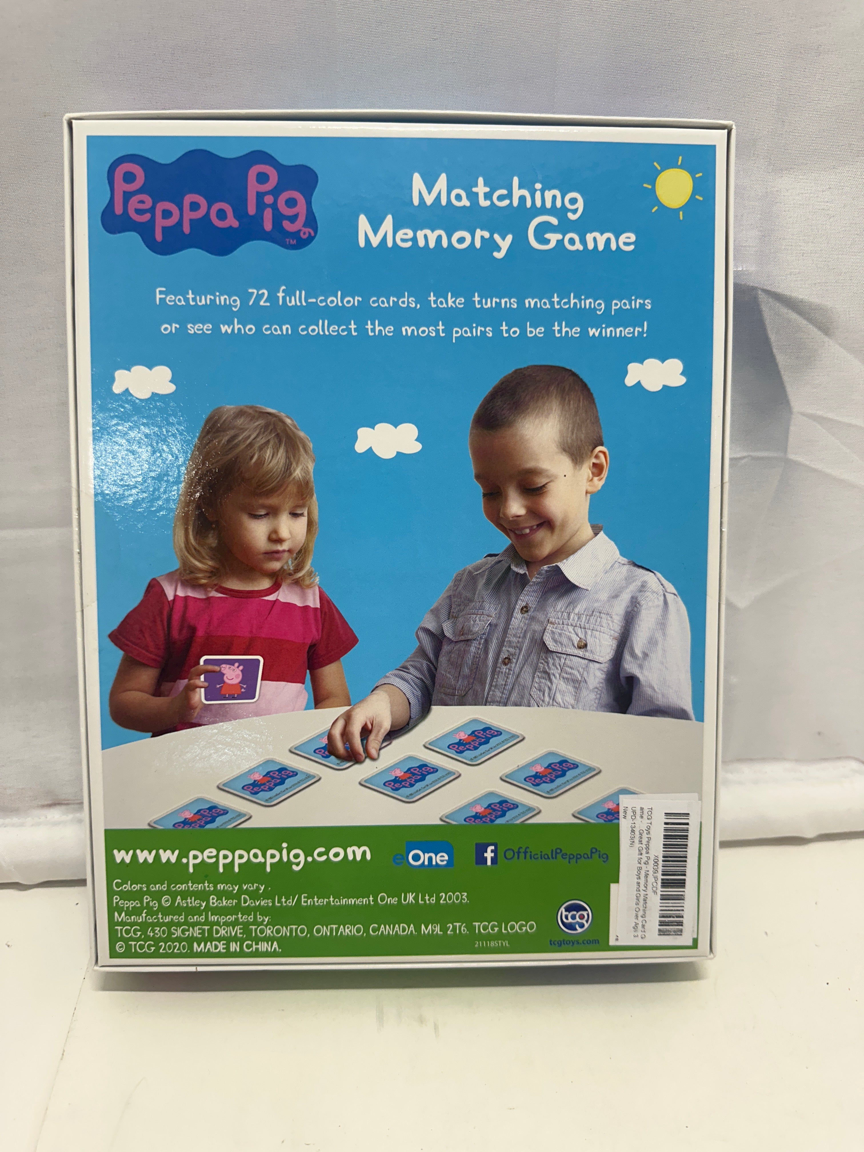 Peppa Pig Matching Memory Game – 2–4 Players Card Game Set