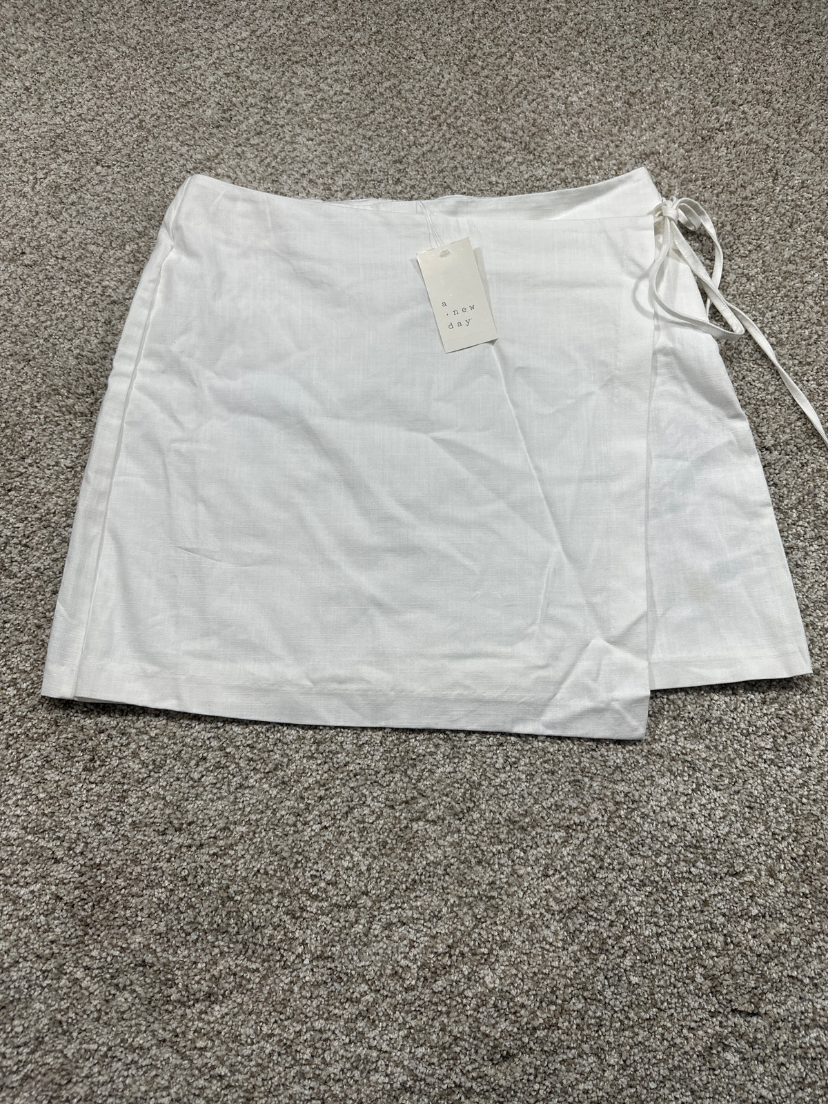 A New Day white wrap skirt view 1