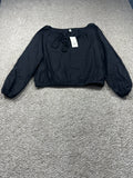 A New Day black tassel tie blouse view 1