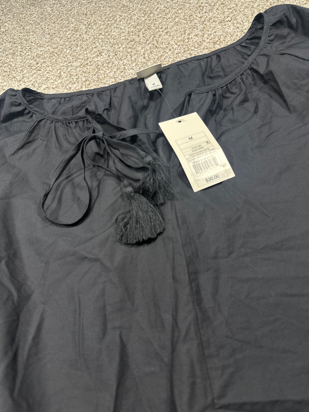 A New Day black tassel tie blouse view 2