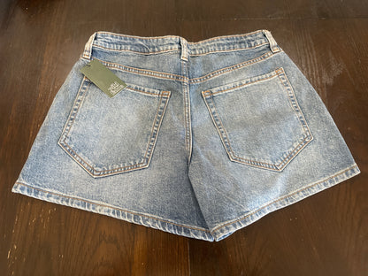 Wild Fable Women's Mid-Rise Midi Denim Shorts Blue Size 6 4" Inseam Low Stretch