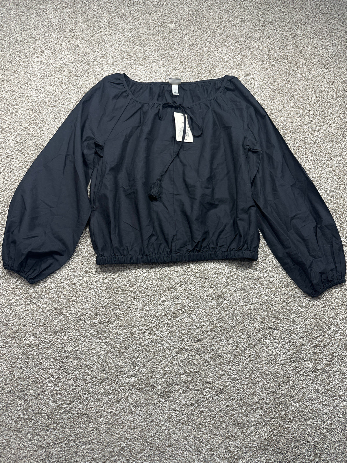 A New Day black tassel tie blouse view 1