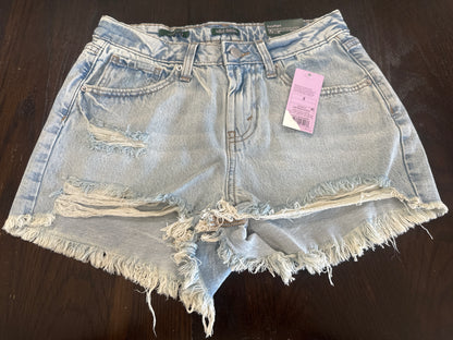 Wild Fable Women's Mid Rise Distressed Denim Shorts Light Wash
