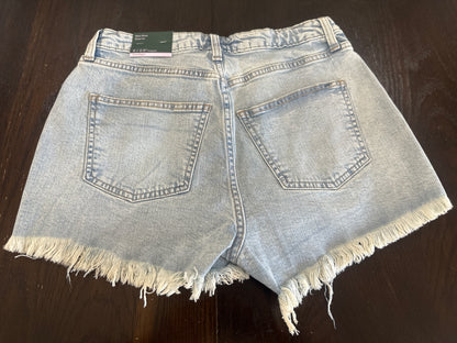 Wild Fable Women's Mid Rise Distressed Denim Shorts Light Wash