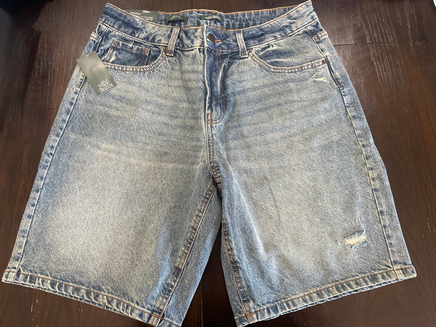 Wild Fable Women's Mid-Rise Denim Shorts Blue Size 10 10" Inseam EasyRigid