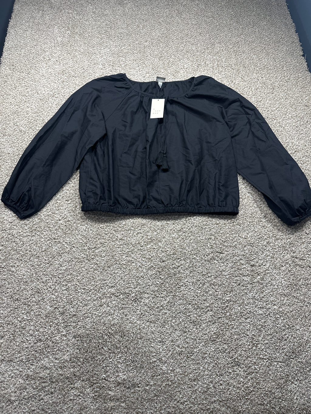 A New Day black tassel tie blouse view 1