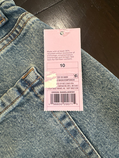 Wild Fable Women's Mid-Rise Denim Shorts Blue Size 10 10" Inseam EasyRigid