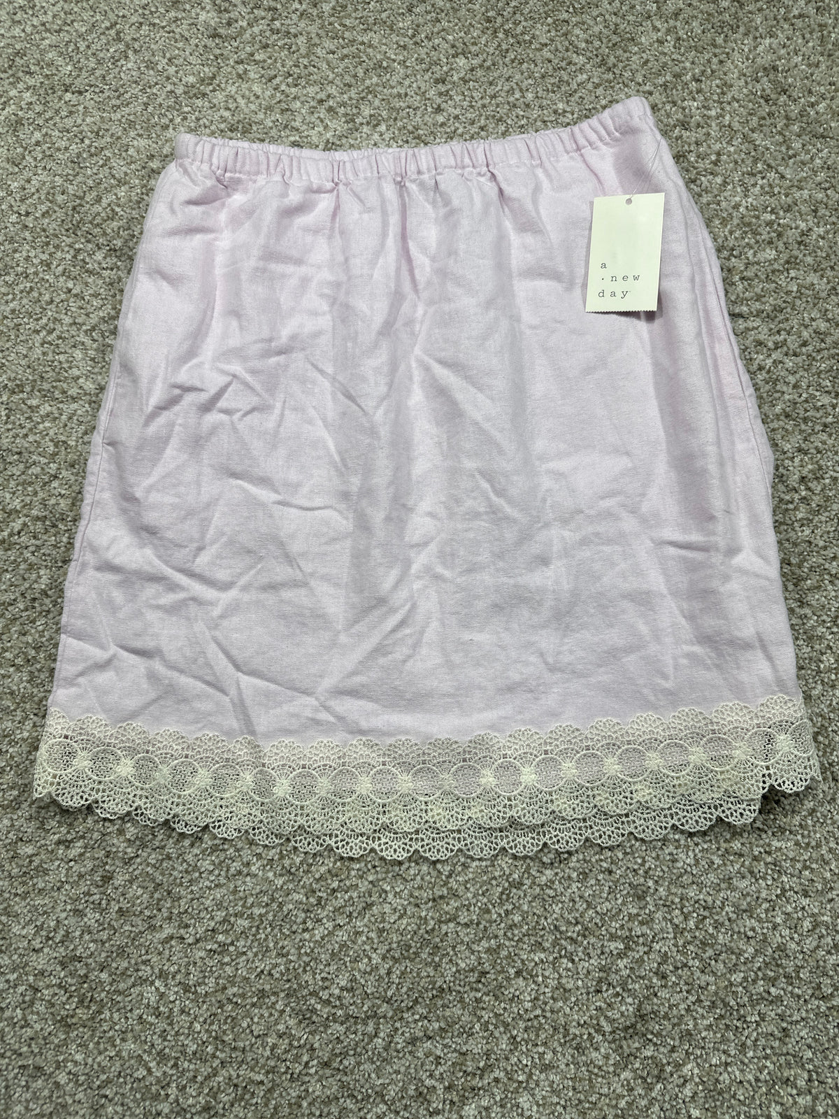 A New Day pink lace hem skirt view 1