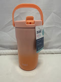 Zak! Everyday Smiles Leak-Proof Vacuum Insulated Water Bottle 14oz Peach & Orange Gradient