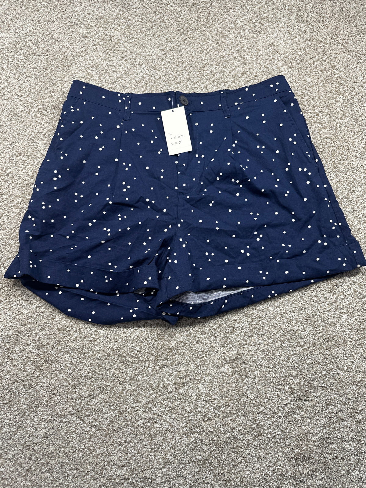 A New Day navy polka dot shorts view 1