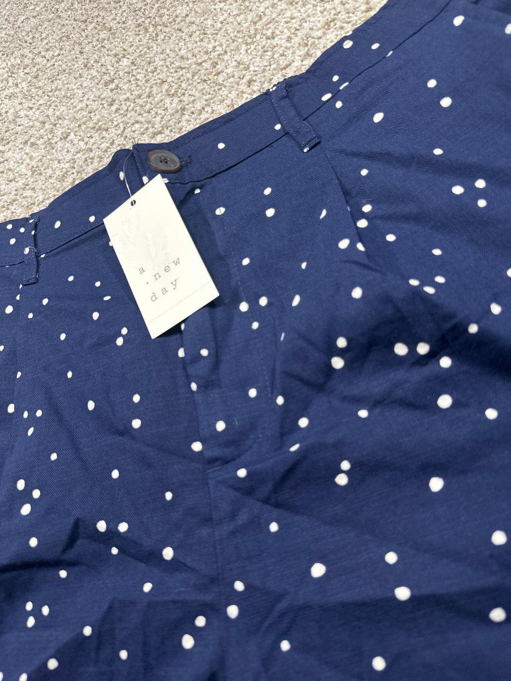 A New Day navy polka dot shorts view 2