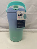 Zak! Everyday Smiles Leak-Proof Vacuum Insulated Water Bottle 14oz Blue & Mint Gradient