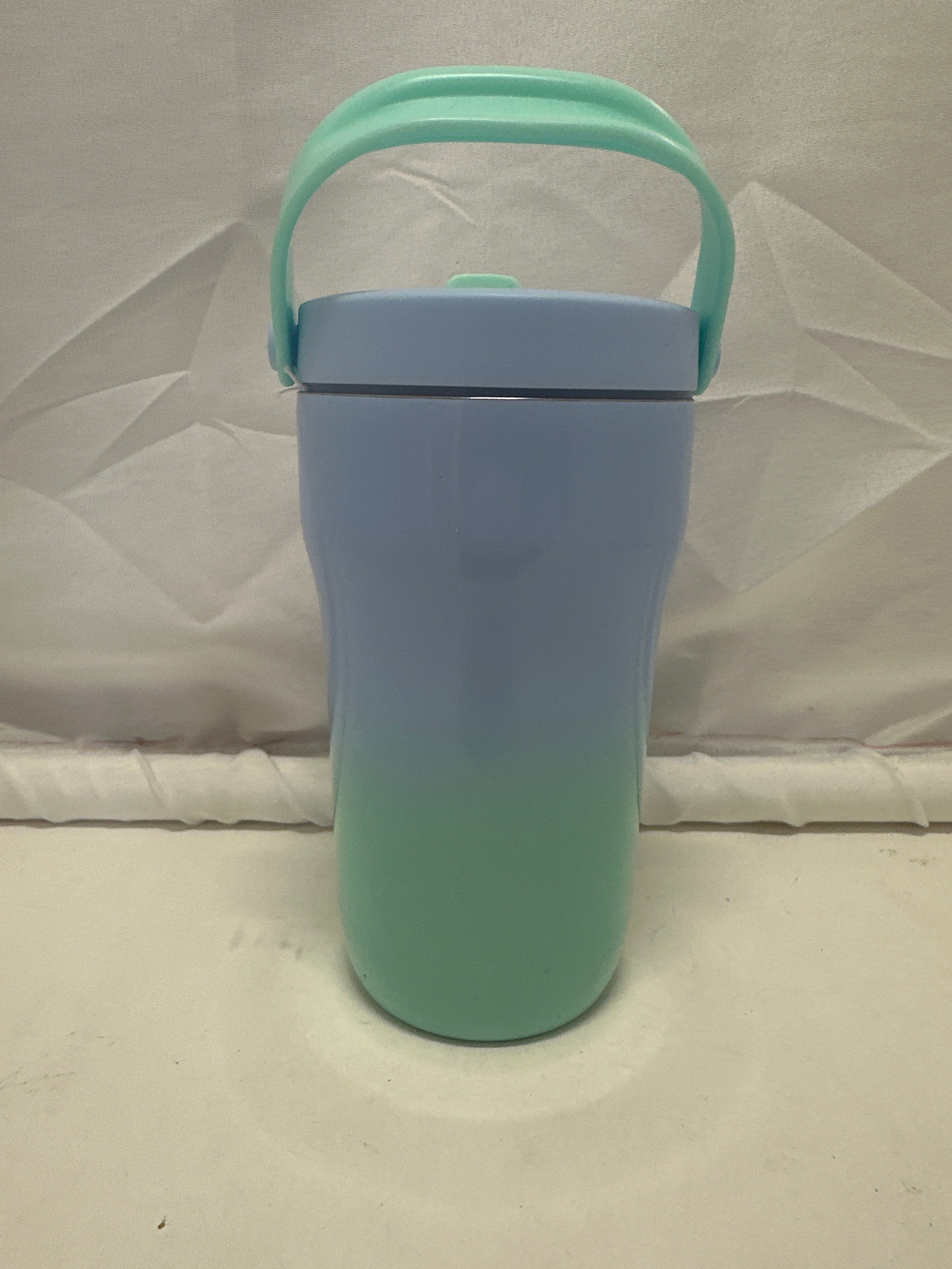 Zak! Everyday Smiles Leak-Proof Vacuum Insulated Water Bottle 14oz Blue & Mint Gradient