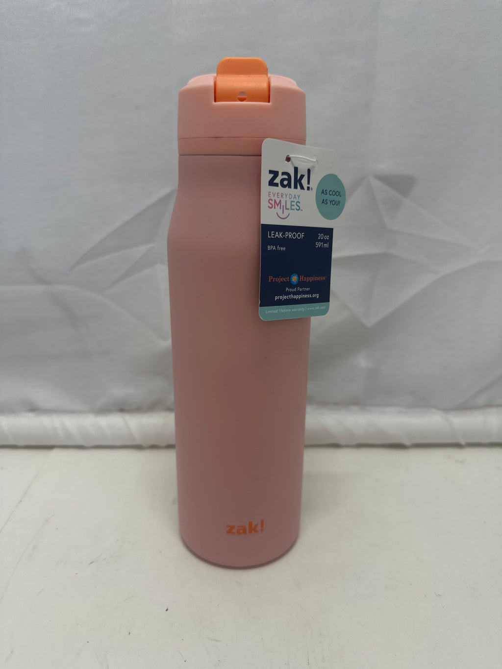 Zak Siply Clutch 20 ounce insulated water bottle Lollipop pink