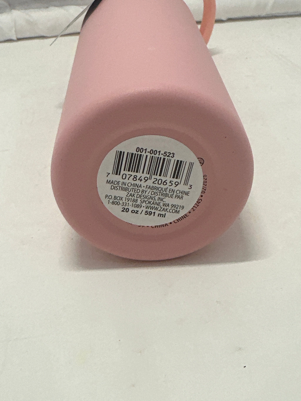 Zak Siply Clutch 20 ounce insulated water bottle Lollipop pink