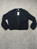A New Day black open knit crochet cardigan, medium