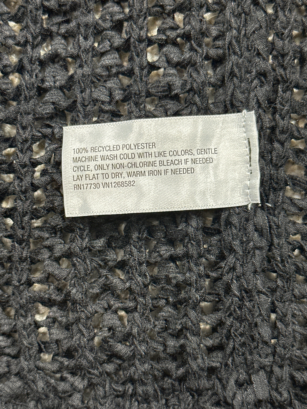 A New Day black open knit crochet cardigan, medium