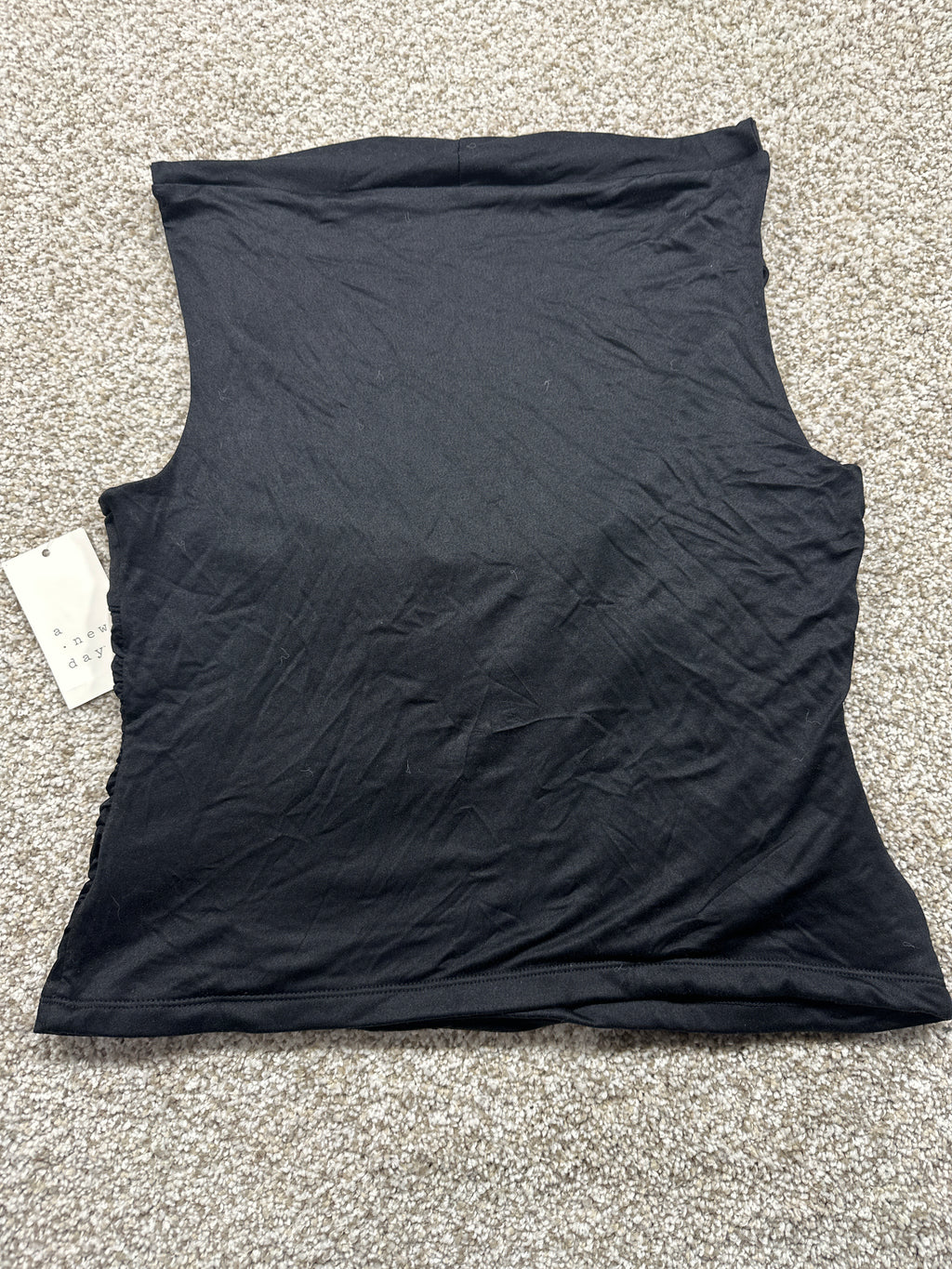 A New Day black ruched halter tank top, medium