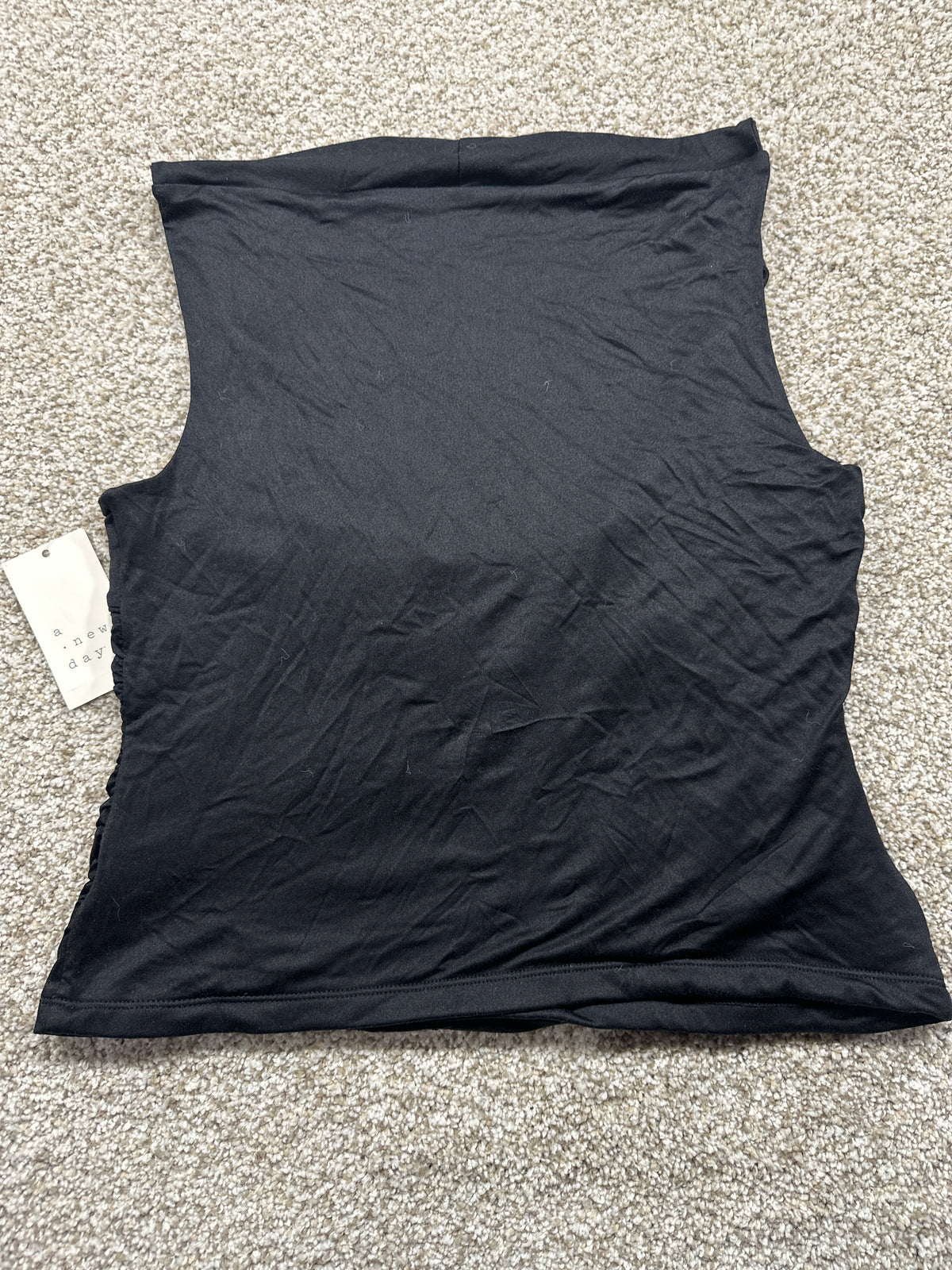 A New Day black ruched halter tank top, medium