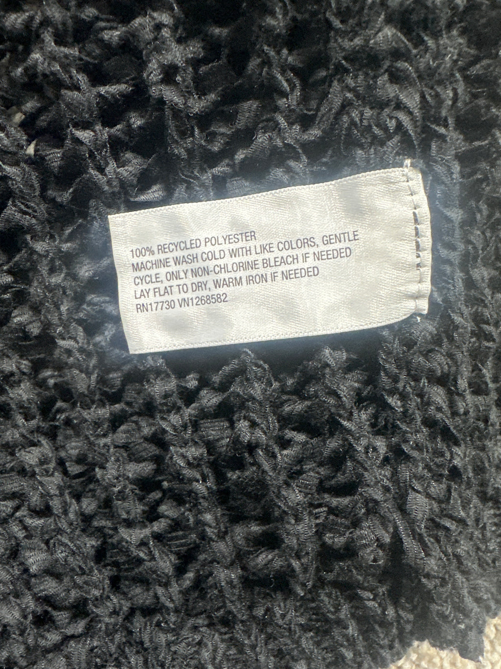A New Day black long sleeve tape yarn open cardigan, small