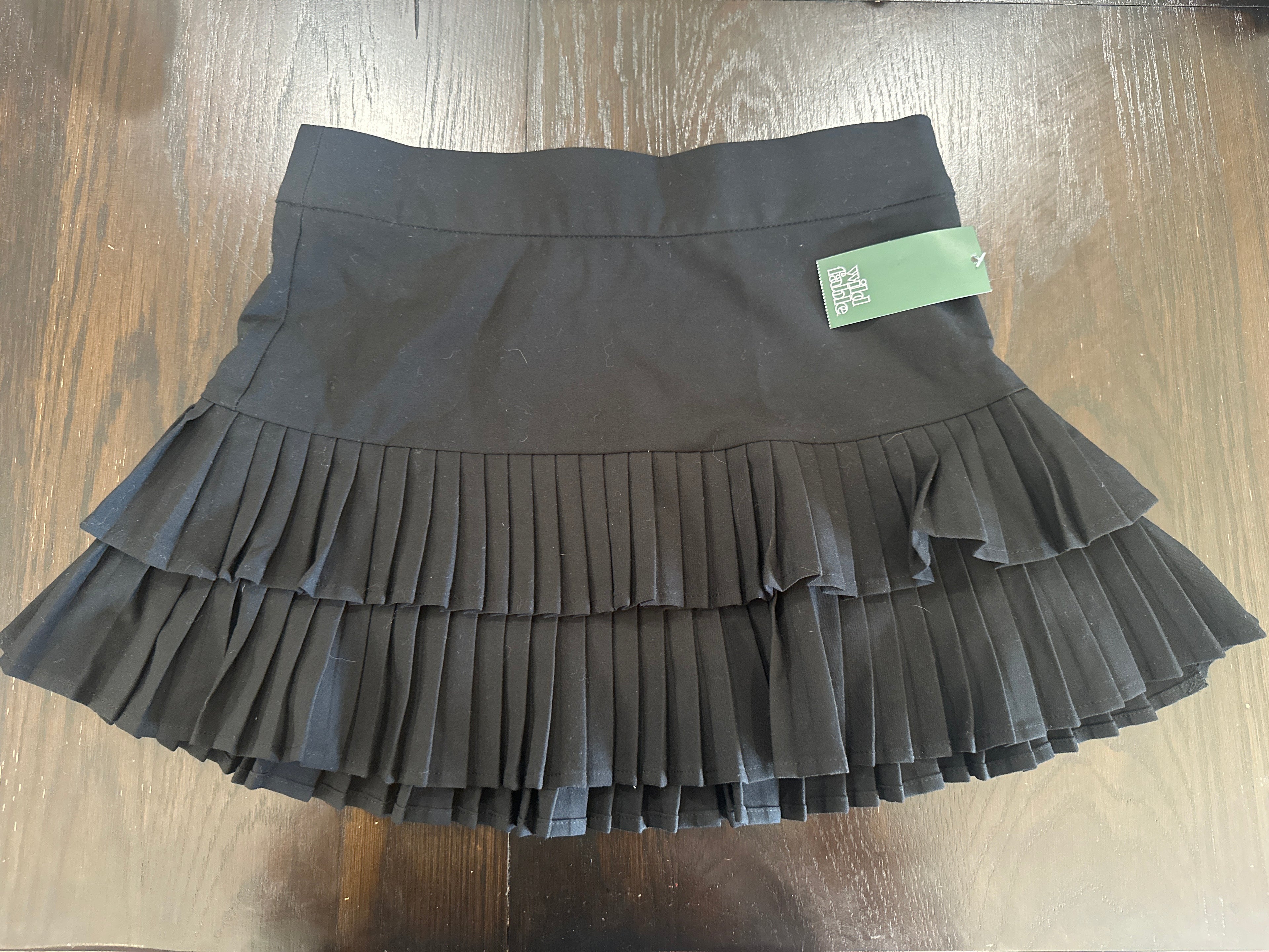 Wild Fable Black Pleated Tiered Mini Skirt – Ruffle Skirt