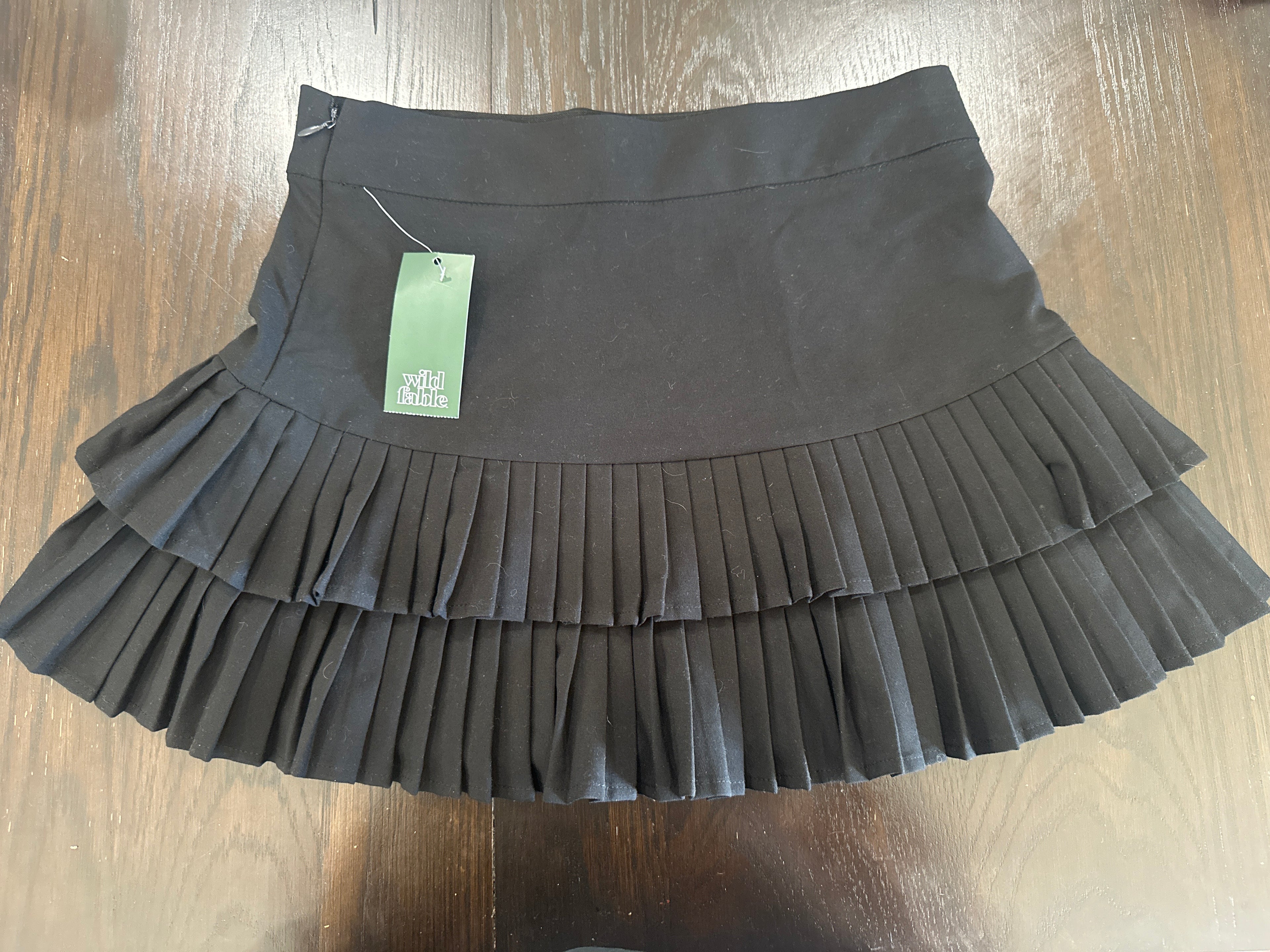 Wild Fable Black Pleated Tiered Mini Skirt – Ruffle Skirt