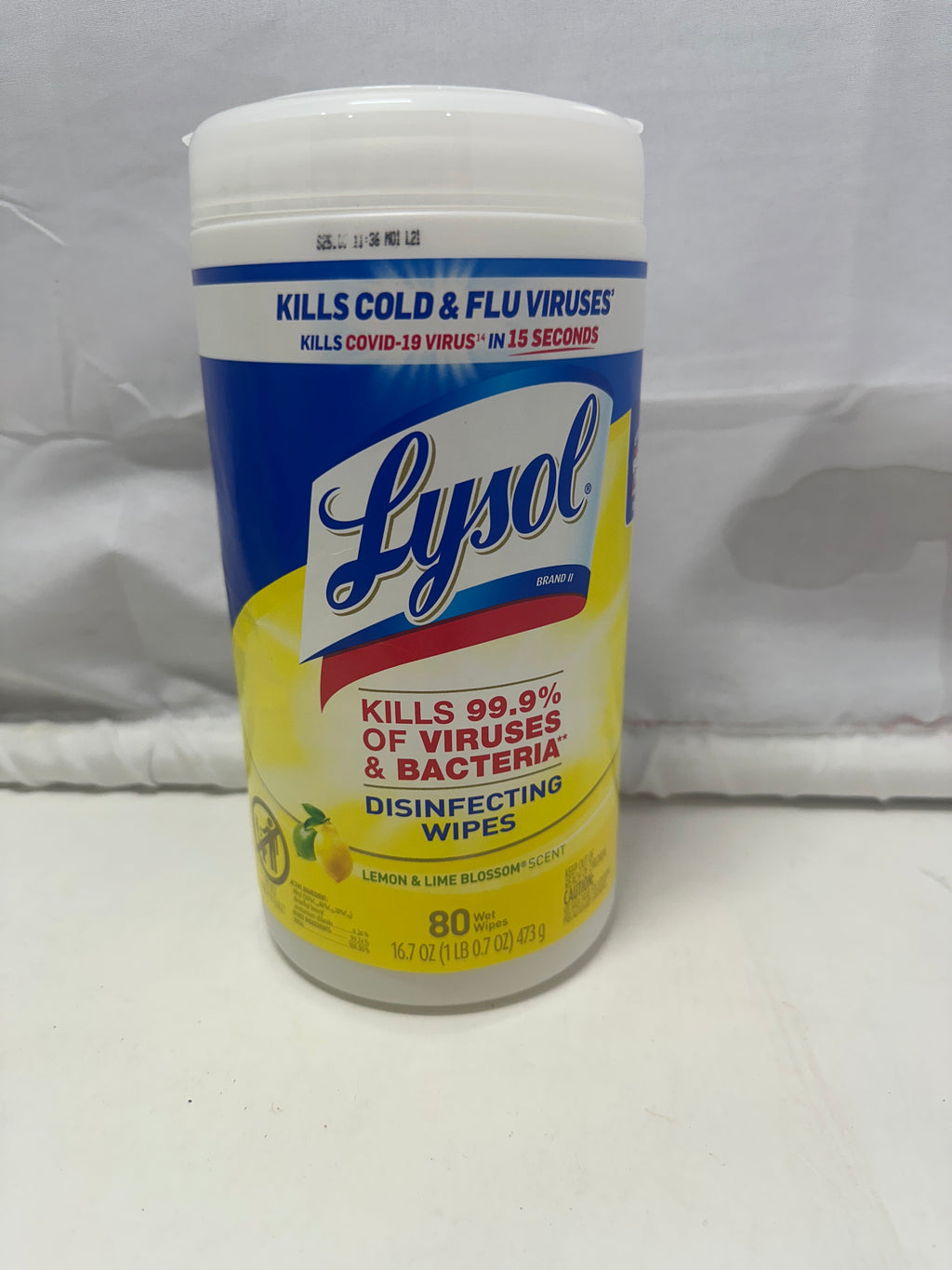Lysol Disinfecting Wipes Lemon & Lime Blossom – 80 Count Canister