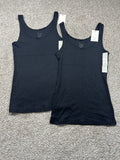 Two-pack A New Day black ribbed tank tops, extra small