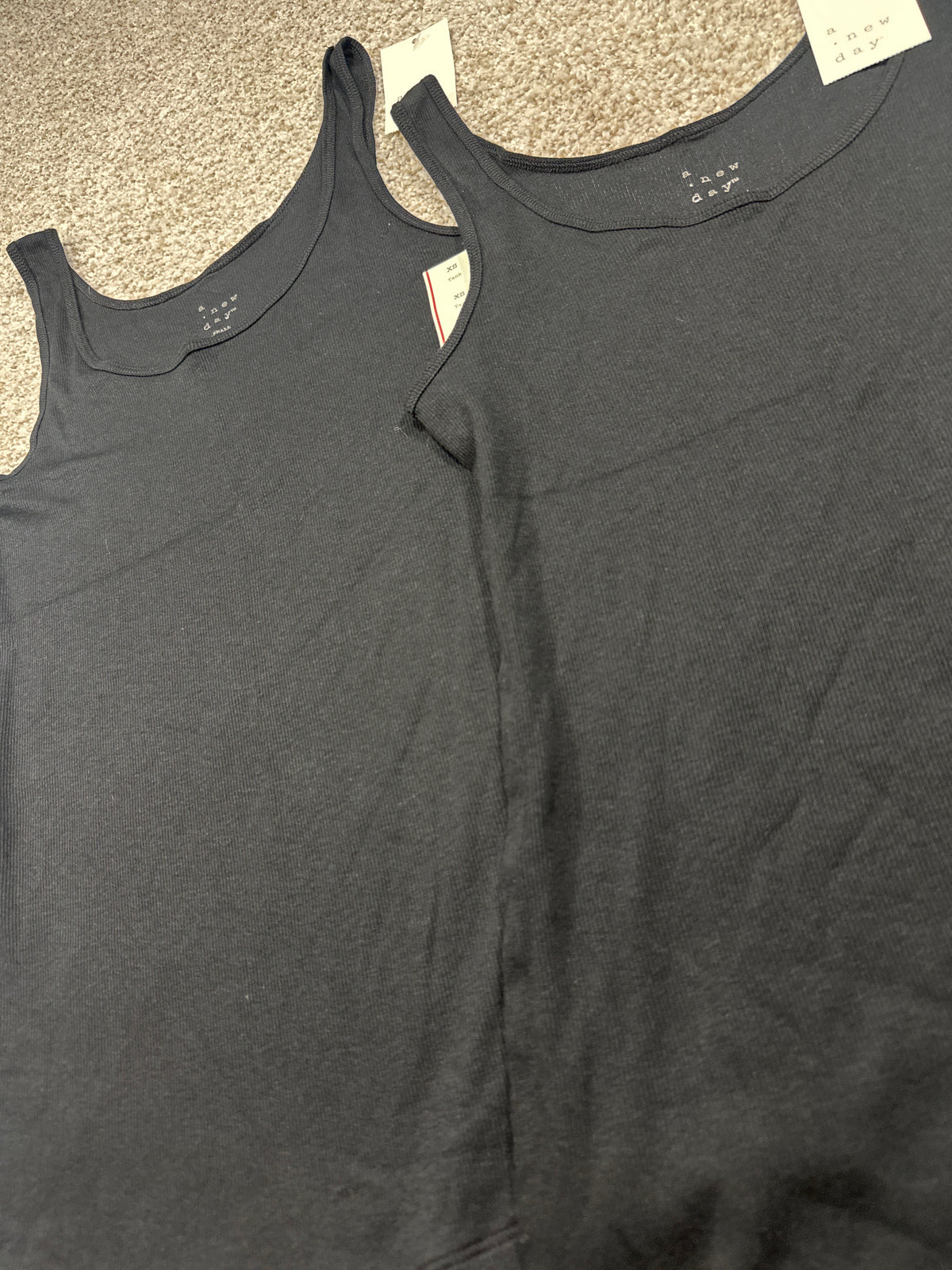 Two-pack A New Day black ribbed tank tops, extra small
