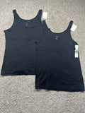 Two-pack A New Day black ribbed tank tops, large
