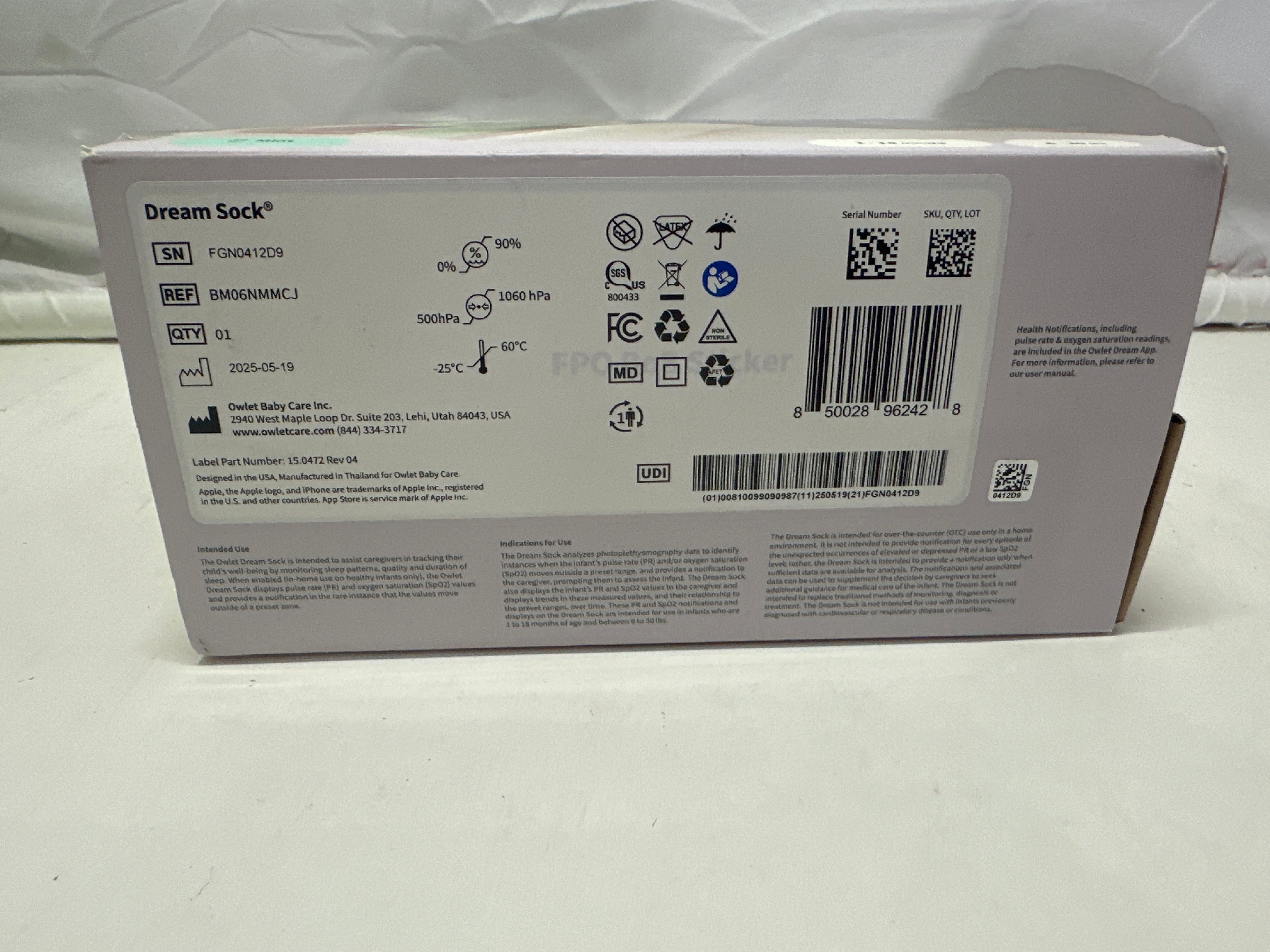 Owlet Dream Sock Smart Baby Monitor