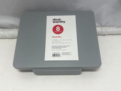 Dealworthy Snack Box 8 Compartment Gray Bento Food Storage Container