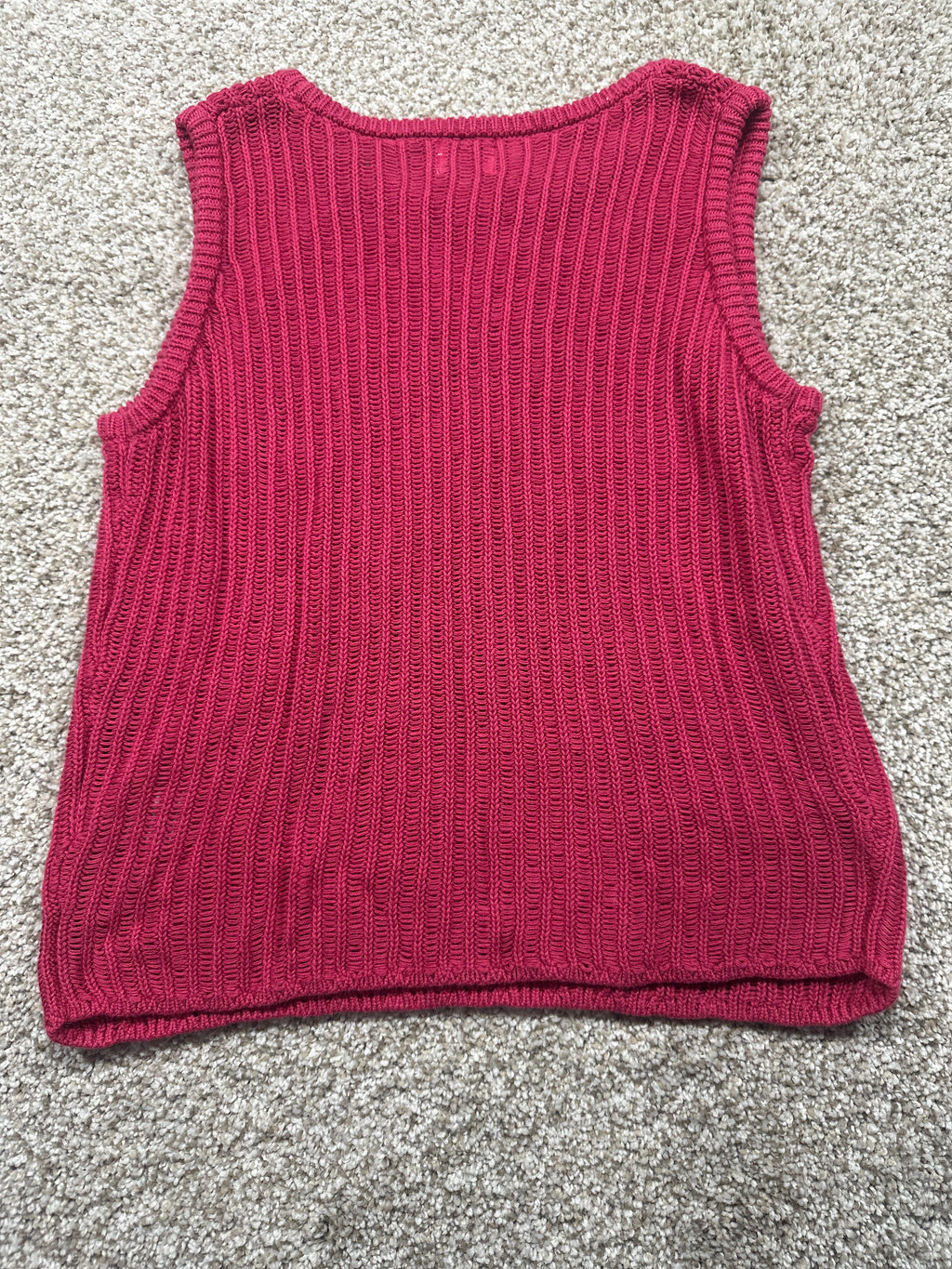A New Day red ribbed sweater tank view 3