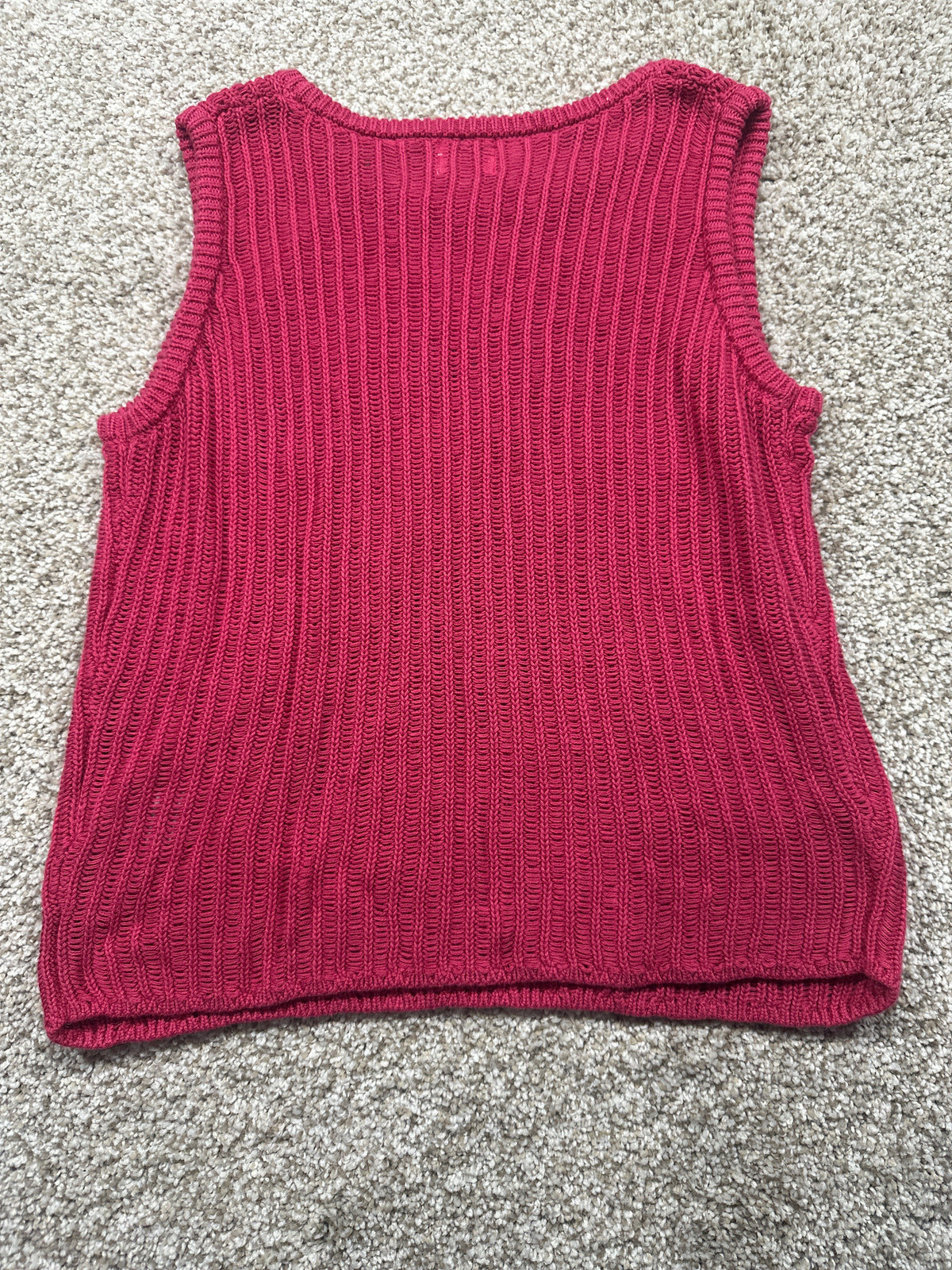 A New Day red ribbed sweater tank view 3