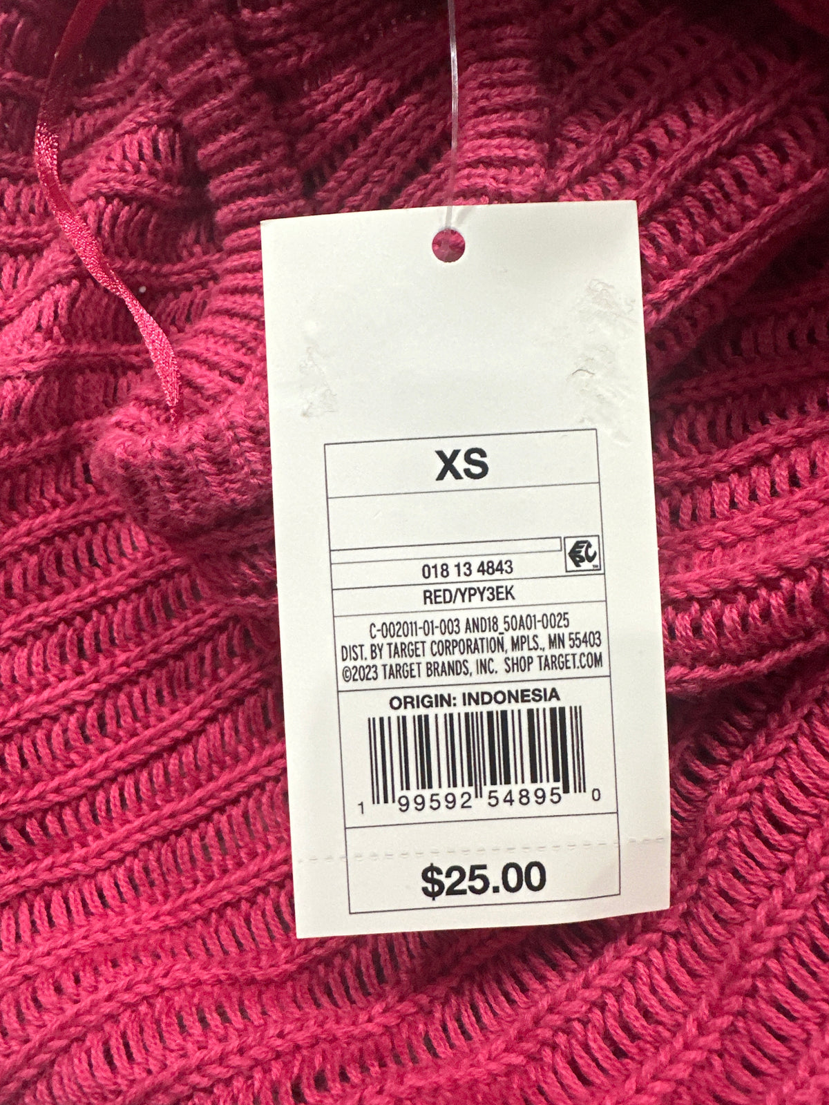 A New Day red ribbed sweater tank view 5