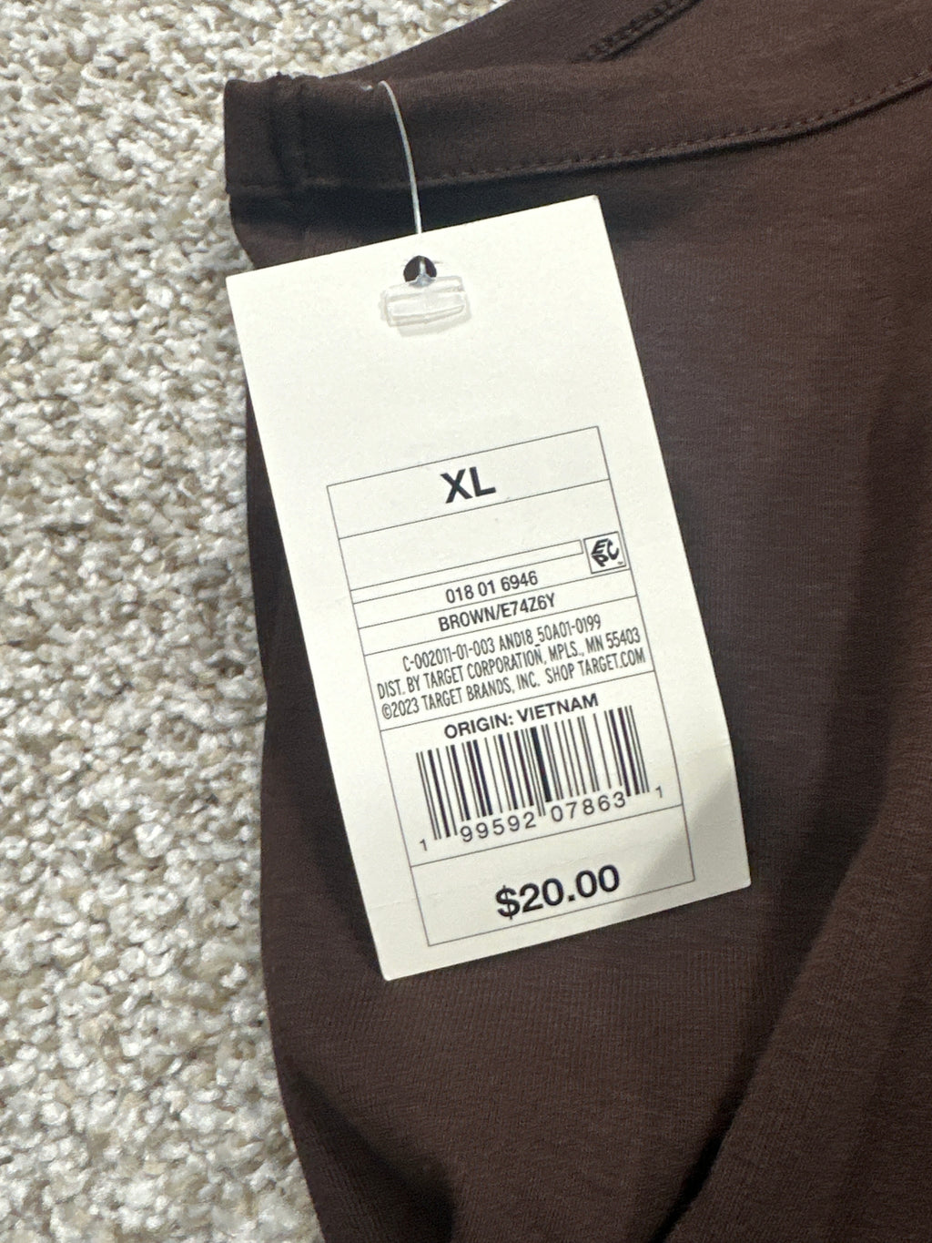A New Day brown scoop neck tank top view 5