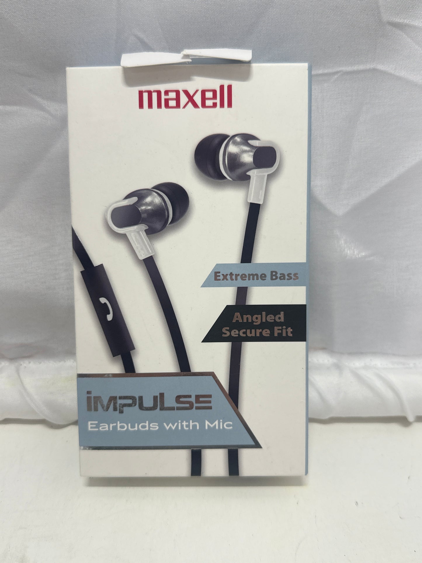 Maxell Impulse Earbuds with Mic – Wired In-Ear Headphones