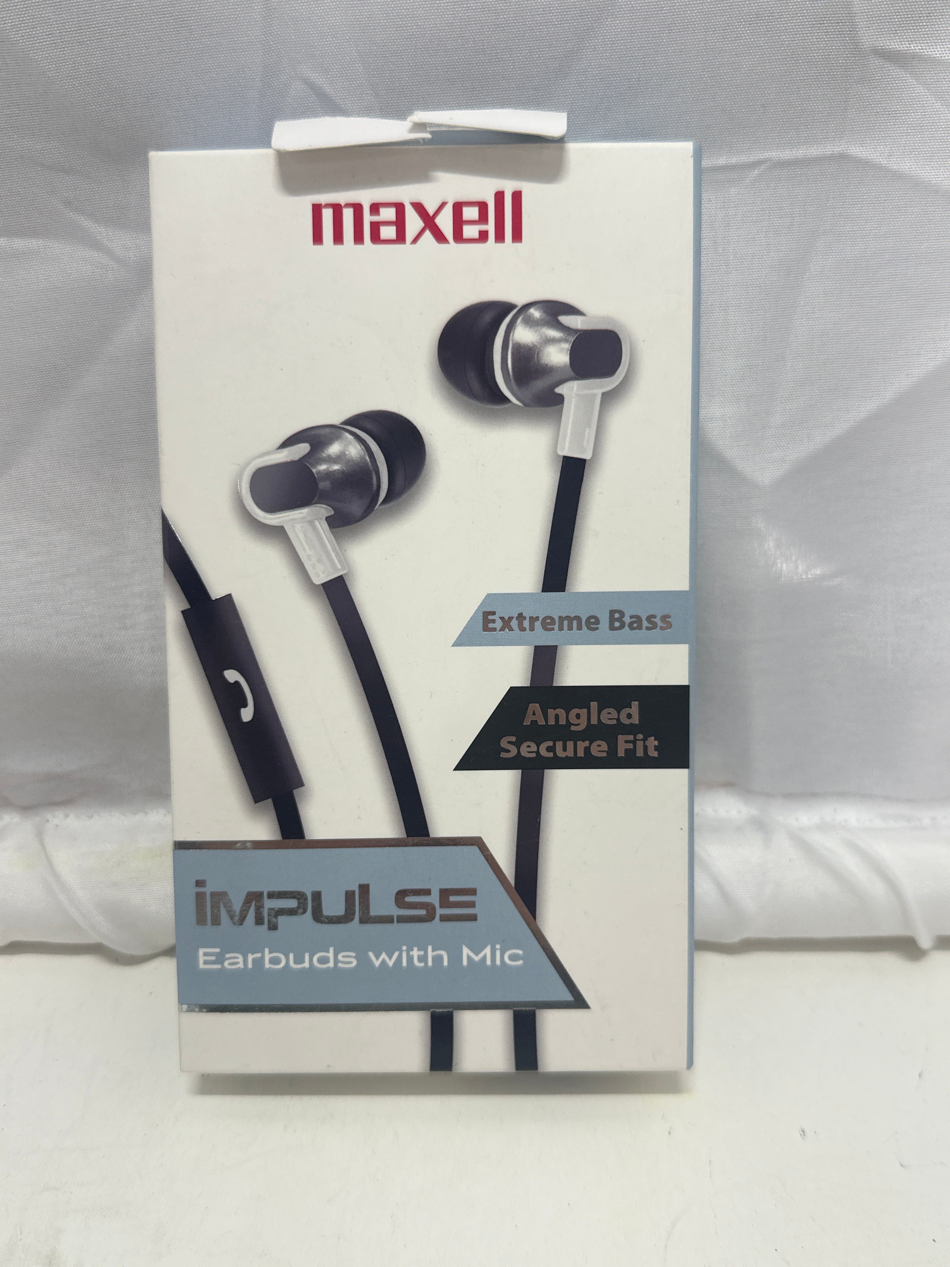 Maxell Impulse Earbuds with Mic – Wired In-Ear Headphones