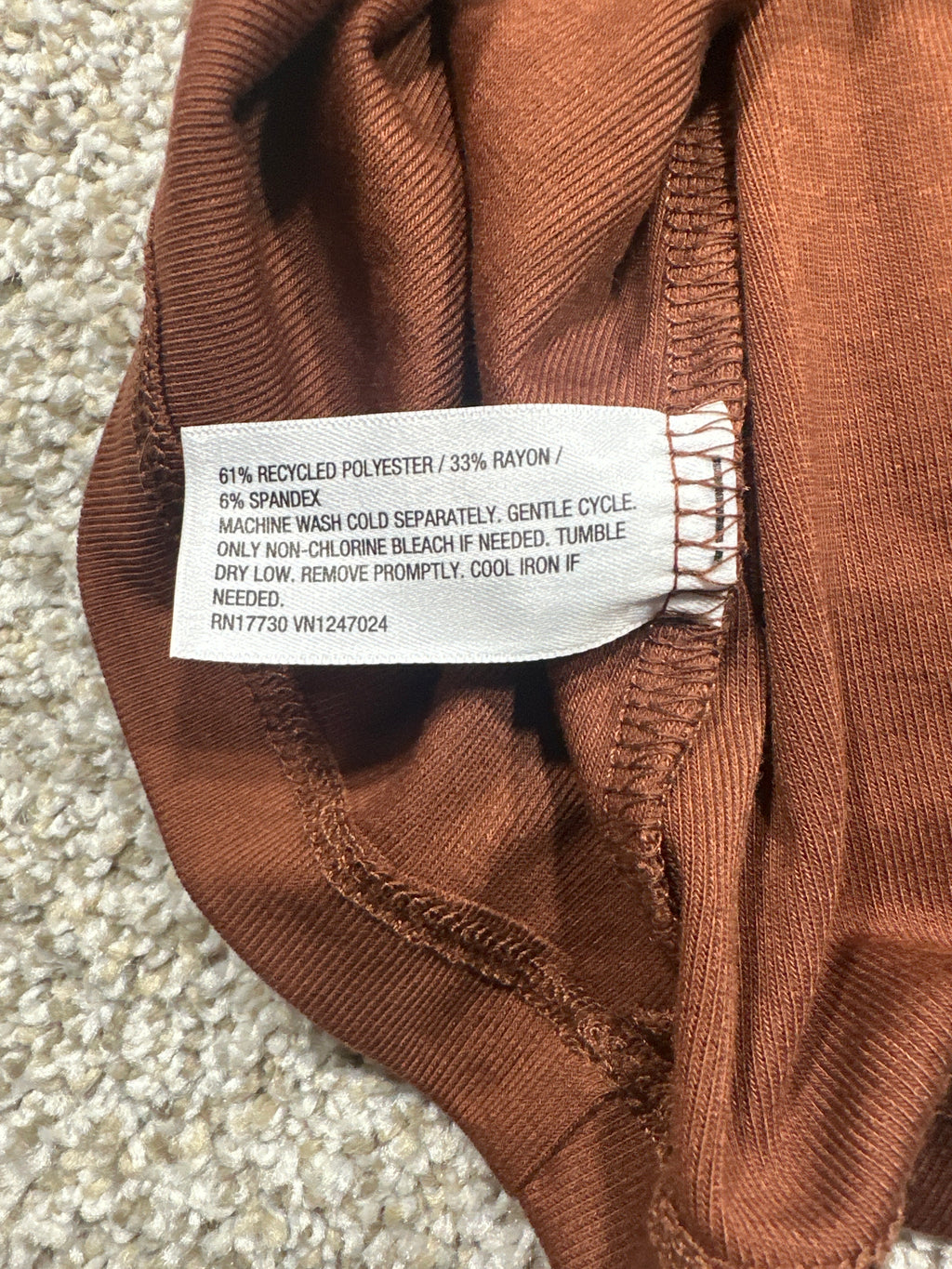 A New Day brown cap sleeve side ruched T-shirt view 4