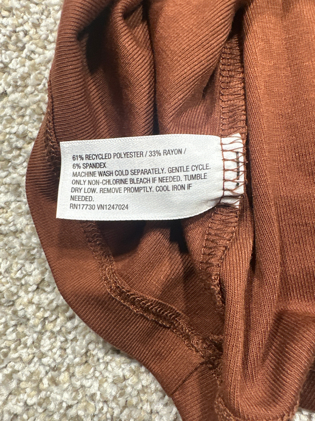 A New Day brown cap sleeve side ruched T-shirt view 4
