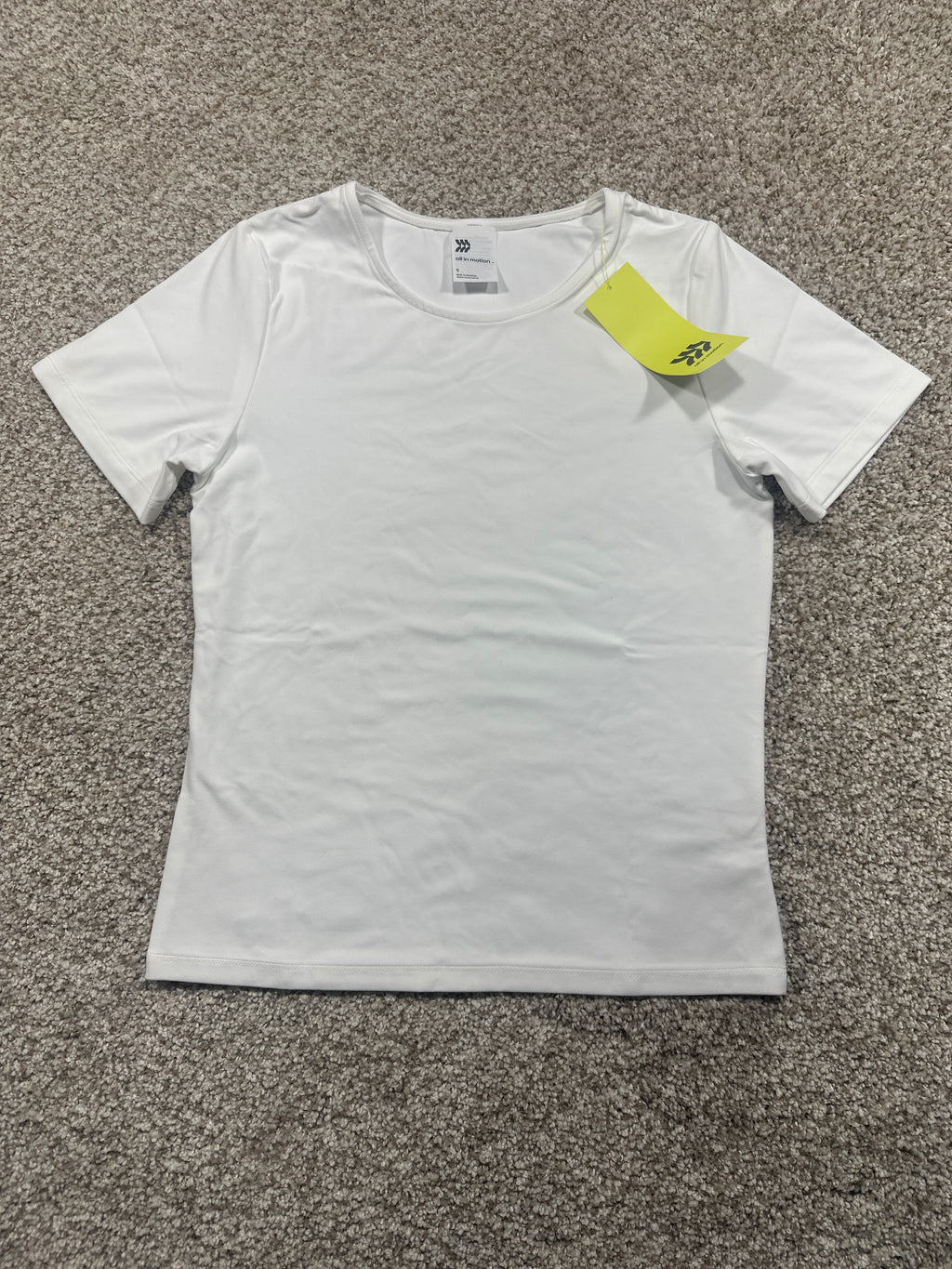 All in Motion women's white short sleeve performance tee, photo 1