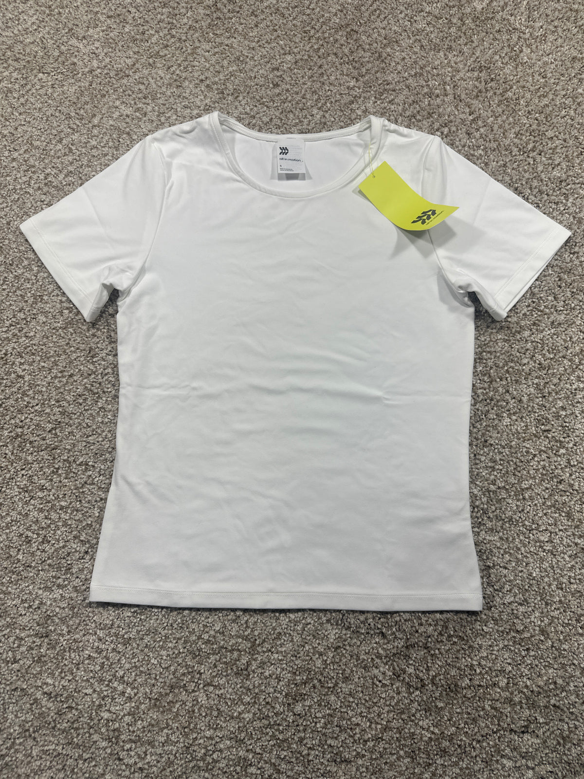 All in Motion women's white short sleeve performance tee, photo 1