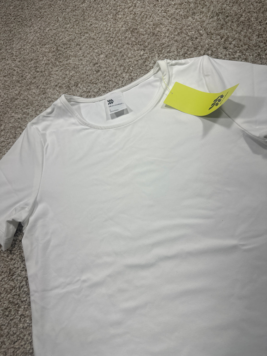 All in Motion women's white short sleeve performance tee, photo 2