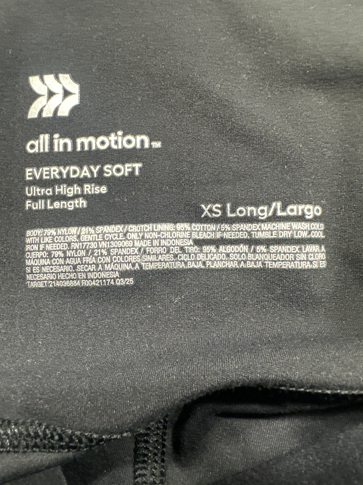 All in Motion women's black Everyday Soft ultra high-rise full-length leggings, photo 4