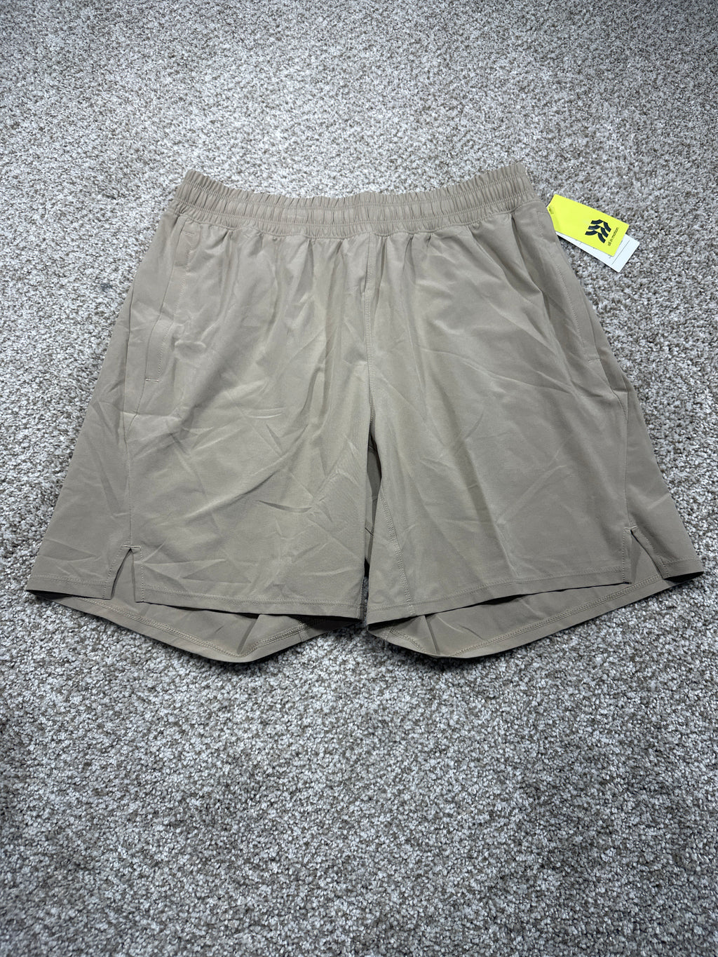 All in Motion men's beige unlined 7-inch run shorts, photo 1
