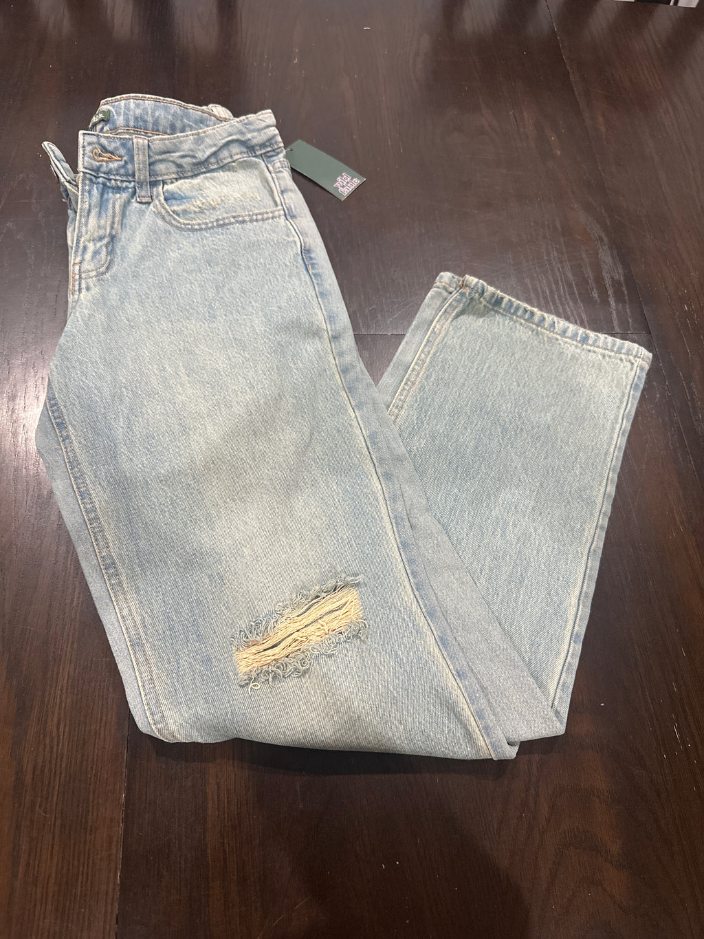 Wild Fable Mid-Rise Straight Leg Distressed Jeans