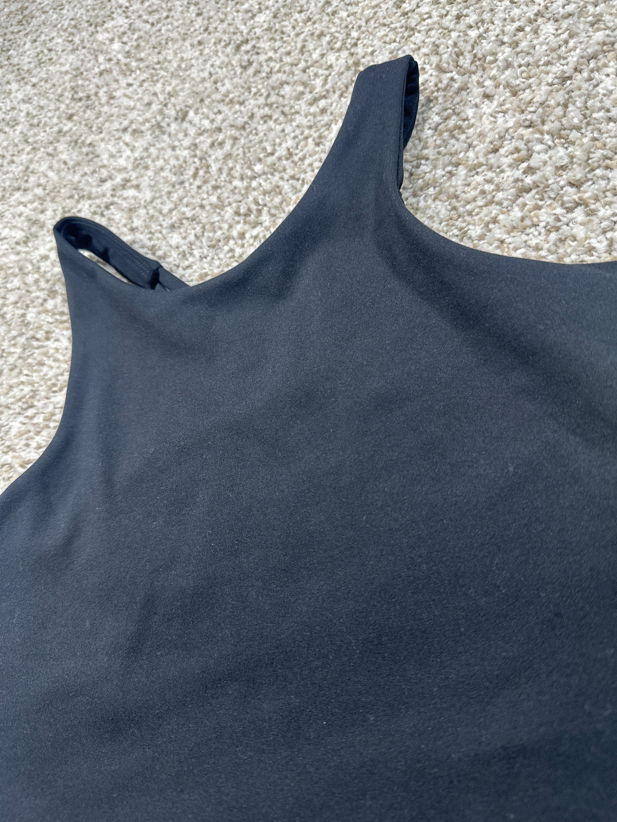 All in Motion women's black crisscross-back crop tank top, photo 2