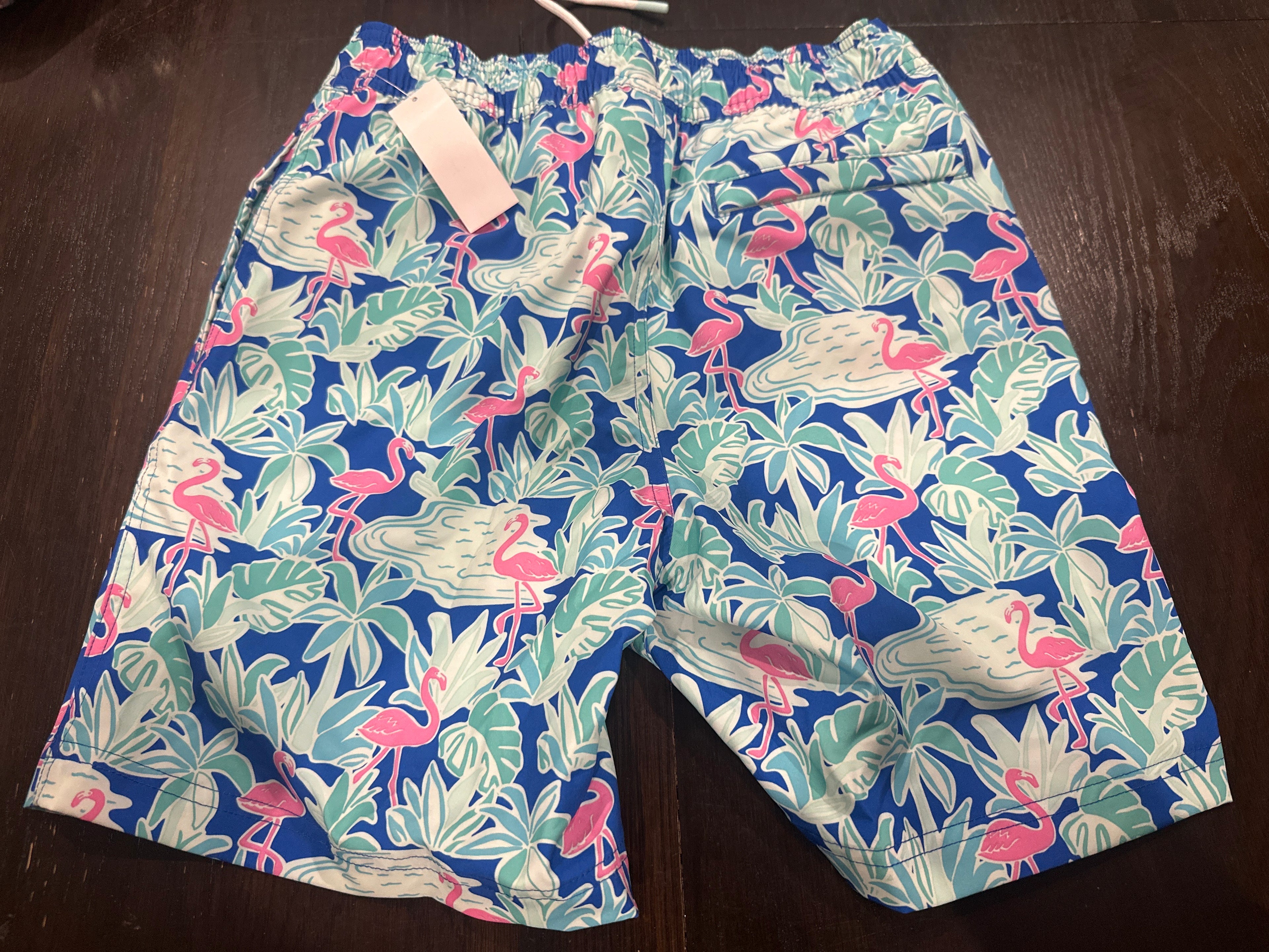 Member’s Mark Flamingo Print Swim Trunks – Tropical Beach Shorts