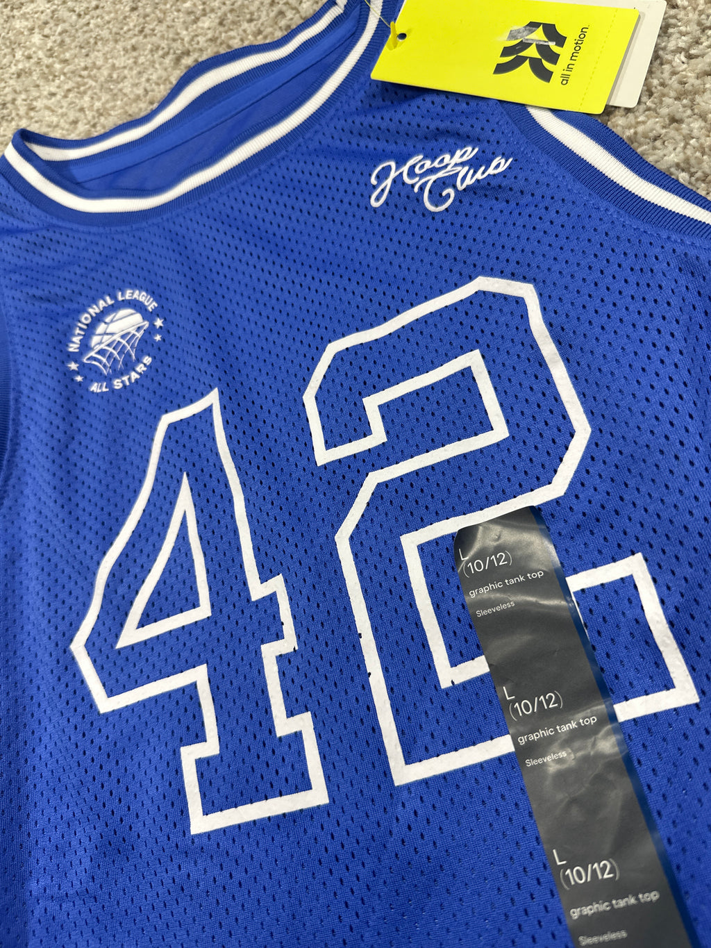 All in Motion girls royal blue Hoop Girls 42 graphic tank top, photo 2